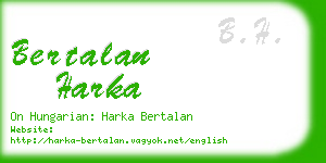 bertalan harka business card